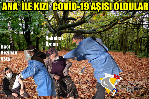 ANA İLE KIZI COVİD-19 AŞISI OLDULAR