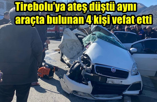 Tirebolu’ya ateş düştü aynı araçta bulunan 4 kişi vefat etti