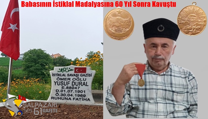 Babasının İstiklal Madalyasına 60 Yıl Sonra Kavuştu