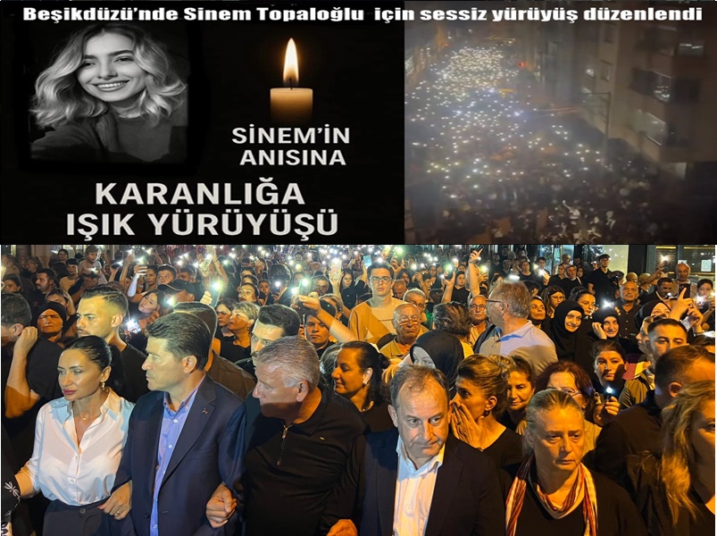 Beşikdüzü’nde Sinem Topaloğlu  için sessiz yürüyüş düzenlendi