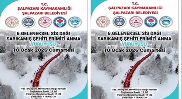 6. Geleneksel Sis Dağı Sarıkamış Şehitlerimizi Anma Yürüyüşüne Davetlisiniz