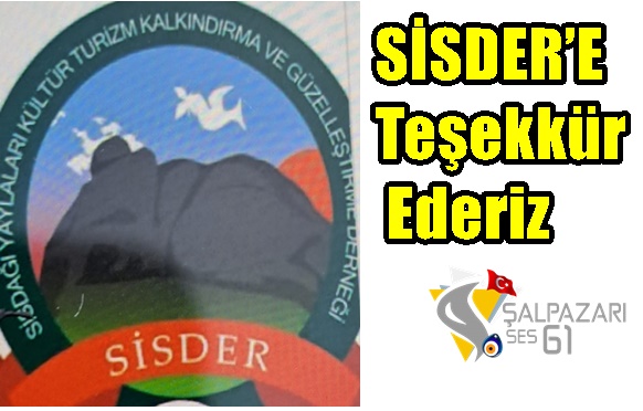 SİSDER’E Teşekkür Ederiz