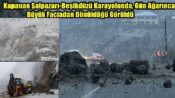 Kapanan Şalpazarı-Beşikdüzü Karayolunda, Gün Ağarınca Büyük Faciadan Dönüldüğü Görüldü