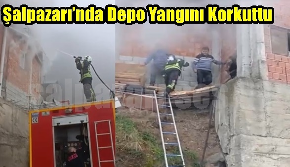 Şalpazarı’nda Depo Yangını Korkuttu