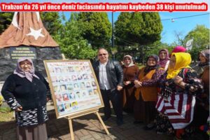 Trabzon’da 26 yıl önce deniz faciasında hayatını kaybeden 38 kişi unutulmadı