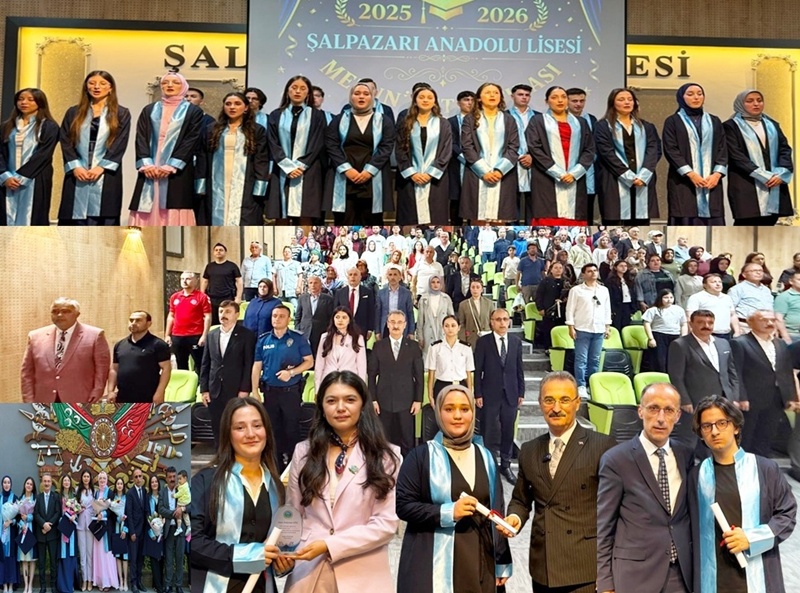 Şalpazarı Anadolu Lisesi 10. Mezun 21  Öğrencileri Kep Fırlattılar 