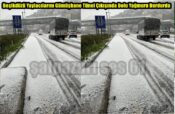 Beşikdüzü Yaylacılarını Gümüşhane Tünel Çıkışında Dolu Yağmuru Durdurdu