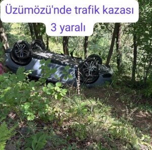 Üzümözü’nde trafik kazası 3 yaralı