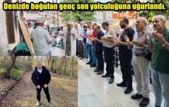 Denizde boğulan genç son yolculuğuna uğurlandı.
