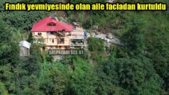 Fındık yevmiyesinde olan aile faciadan kurtuldu
