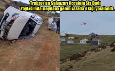Trabzon’un Şalpazarı ilçesinin Sis Dağı Yaylası’nda meydana gelen kazada 4 kişi yaralandı.